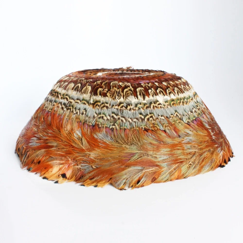 Vintage Dana Marte Original Hat with Feathers Mushroom Style Rare Retro 60s